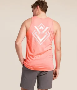 Tops | Veece Gltich Storm Tank Top Salmon Heather
