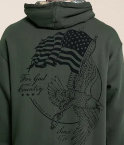 Howitzer God & Country Hooded Sweatshirt Deep Depths New