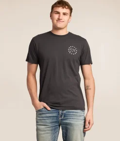 Tops|Graphic T-Shirts | Howitzer God & Country T-Shirt Grey Pinstripe