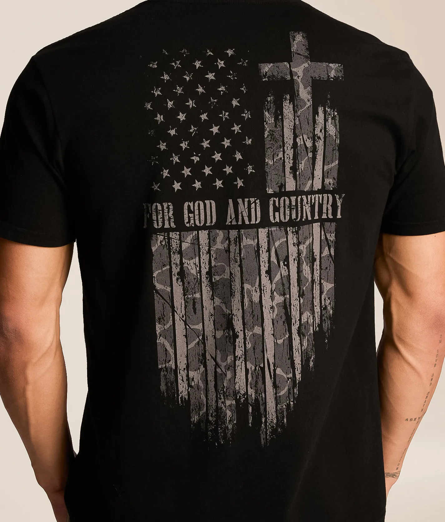 Howitzer God & Country T-Shirt Black Clearance