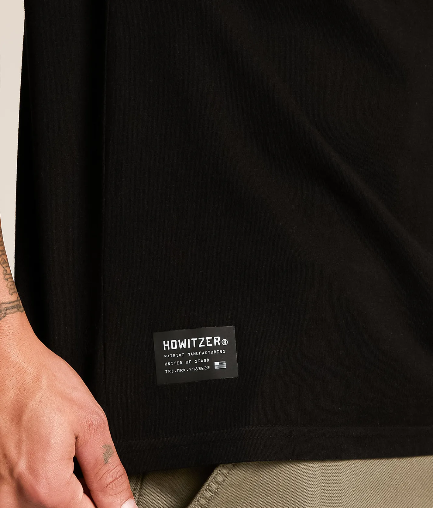 Howitzer God & Country T-Shirt Black Clearance