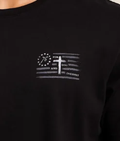 Tops|Graphic T-Shirts | Howitzer God & Country T-Shirt Black