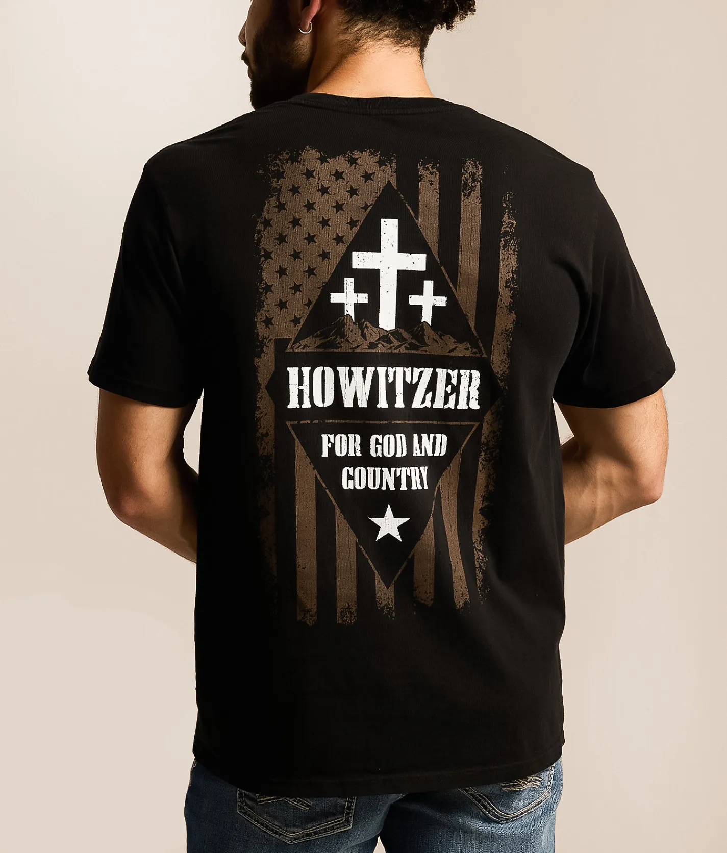 Tops|Graphic T-Shirts | Howitzer God & Country T-Shirt Black