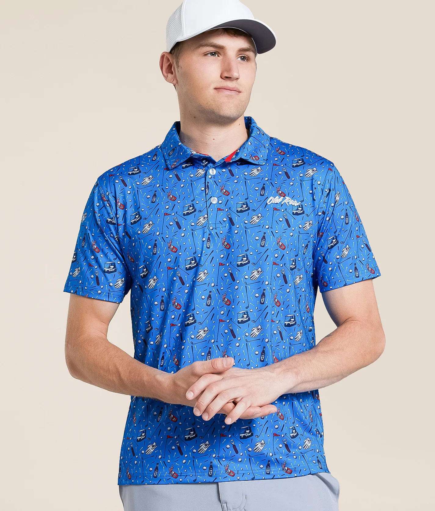 Tops | Old Row Golf Cart Polo Blue