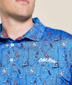 Tops | Old Row Golf Cart Polo Blue