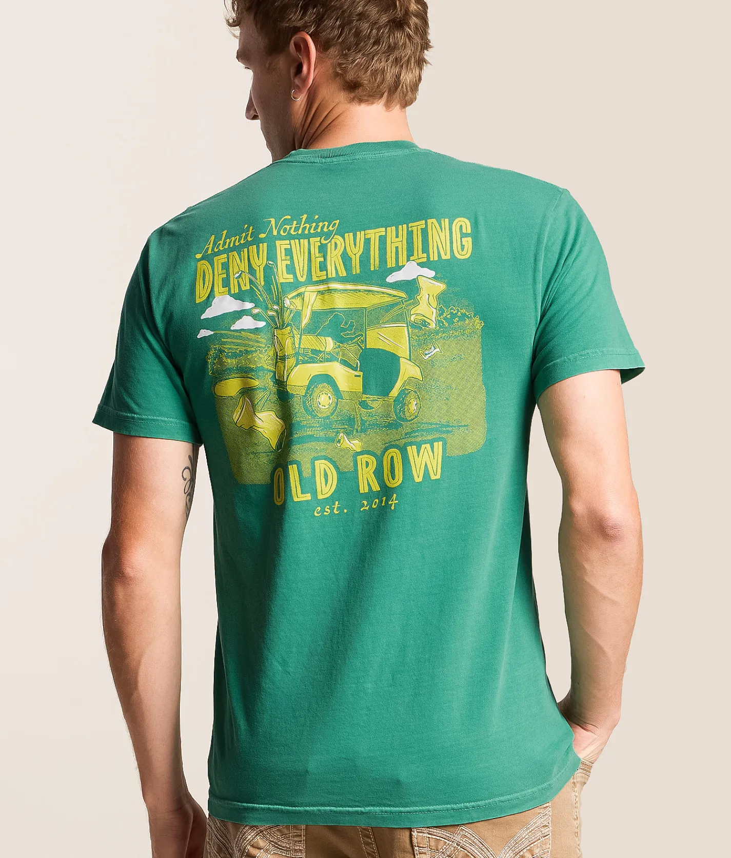 Old Row Golf Cart T-Shirt Green Outlet