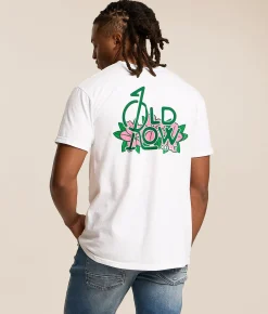 Tops|Graphic T-Shirts | Old Row Golf Flower T-Shirt White