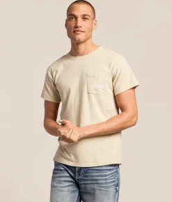 Tops|Graphic T-Shirts | Fieldstone Gone Fishing T-Shirt Brazilian Sand