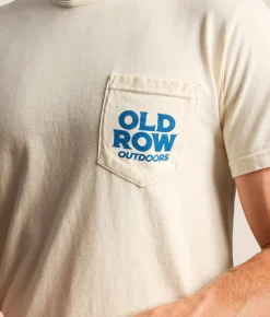 Tops|Graphic T-Shirts | Old Row Gone Fishing T-Shirt Ivory