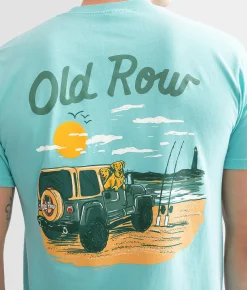 Graphic T-Shirts | Old Row Good Boys Club Jeep Dogs Fishing T-Shirt Chalky Mint