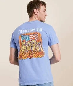 Old Row Good Boys Club USA T-Shirt Washed Denim Best