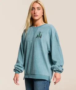 Tops | Modish Rebel Good In The Woods Oversized Pullover Washed Blue