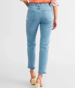 GOOD AMERICAN Good Legs High Rise Straight Stretch Jean Blue 449 Sale