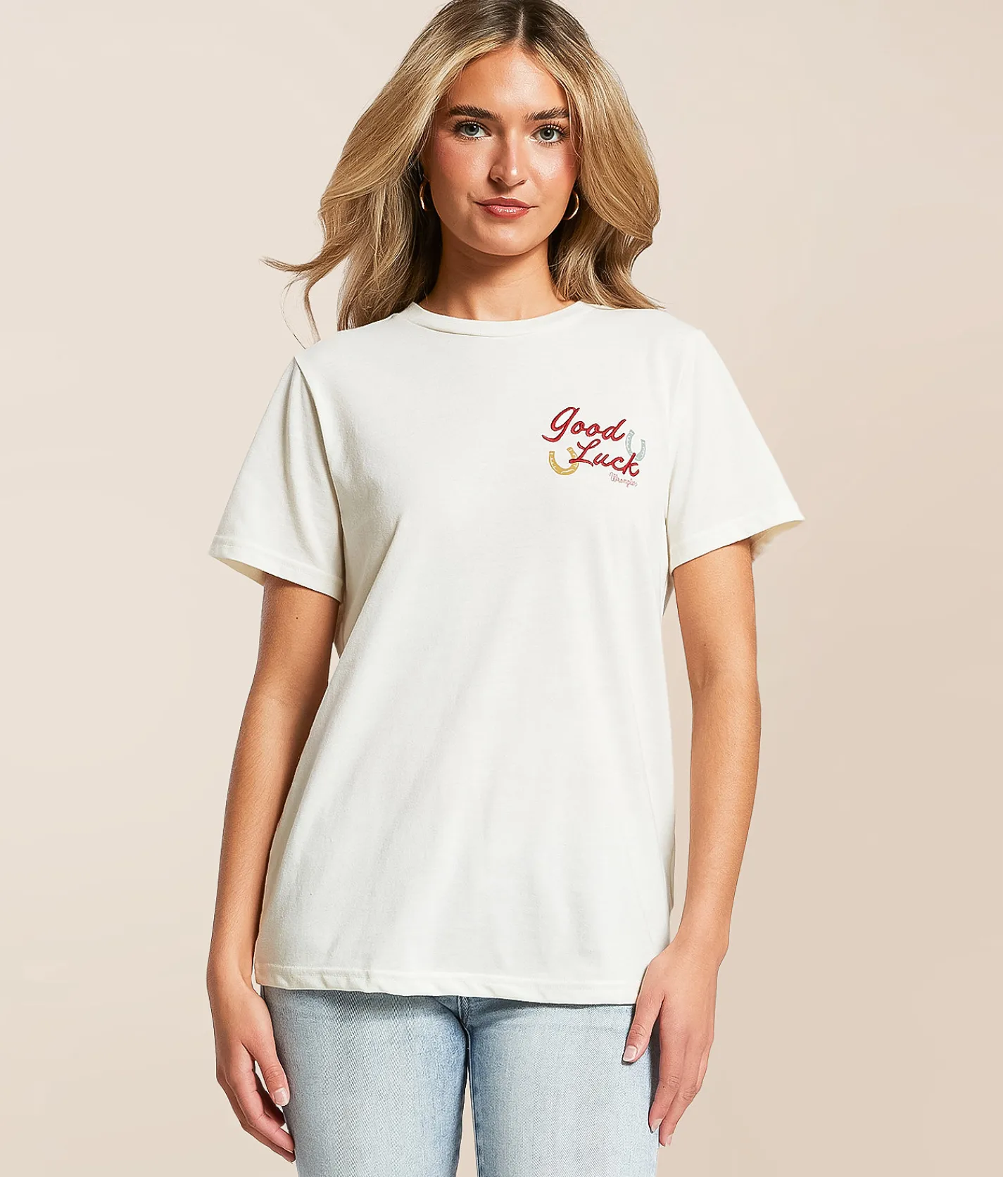 Tops | Wrangler® Good Luck T-Shirt Egret Heather