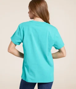 Goodie Two Sleeves Good Vibes Only Oversized T-Shirt Sea Blue