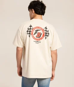 Tops|Graphic T-Shirts | Brixton Goodyear Speedway T-Shirt Cream
