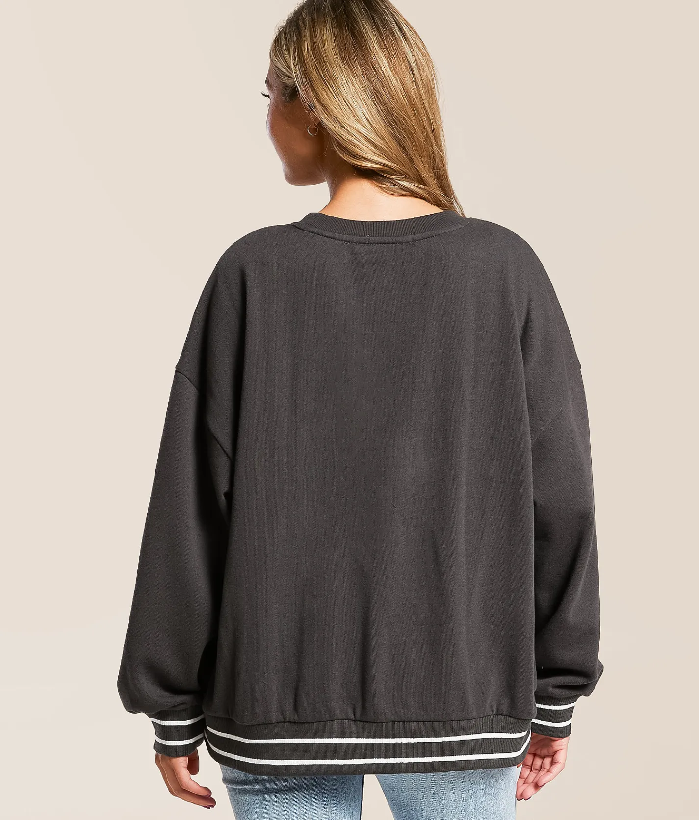 Tops | Z Supply Go Team Oversized Pullover Black Sands