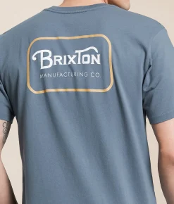 Tops|Graphic T-Shirts | Brixton Grade T-Shirt Black Rust Smoke Grey