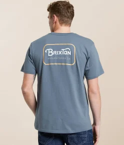 Tops|Graphic T-Shirts | Brixton Grade T-Shirt Black Rust Smoke Grey