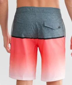 Bottoms|Swimwear | Veece Gradient Neon Stretch Boardshort Grey Pink