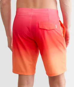 Bottoms|Swimwear | Departwest Gradient Stretch Boardshort Pink Red Orange