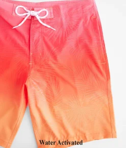 Bottoms|Swimwear | Departwest Gradient Stretch Boardshort Pink Red Orange