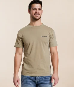 Hurley Grainy Pigment T-Shirt Khaki Online