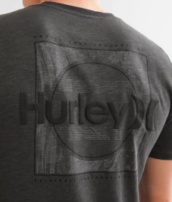 Hurley Grainy T-Shirt Dark Shadow Black Clearance