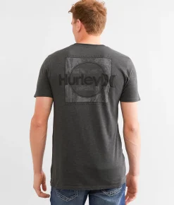 Hurley Grainy T-Shirt Dark Shadow Black Clearance
