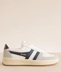 Gola® Grandslam Classic Leather Sneaker White Navy Burgundy