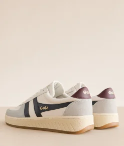 Gola® Grandslam Classic Leather Sneaker White Navy Burgundy