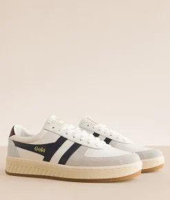 Gola® Grandslam Classic Leather Sneaker White Navy Burgundy