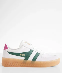 Shoes | Gola® Grandslam Elite Leather Sneaker White Evergreen Fuchsia