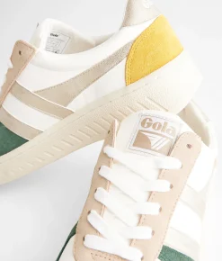 Gola® Grandslam Quadrant Metallic Sneaker Off White Evergreen Gold Online