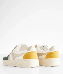 Gola® Grandslam Quadrant Metallic Sneaker Off White Evergreen Gold Online