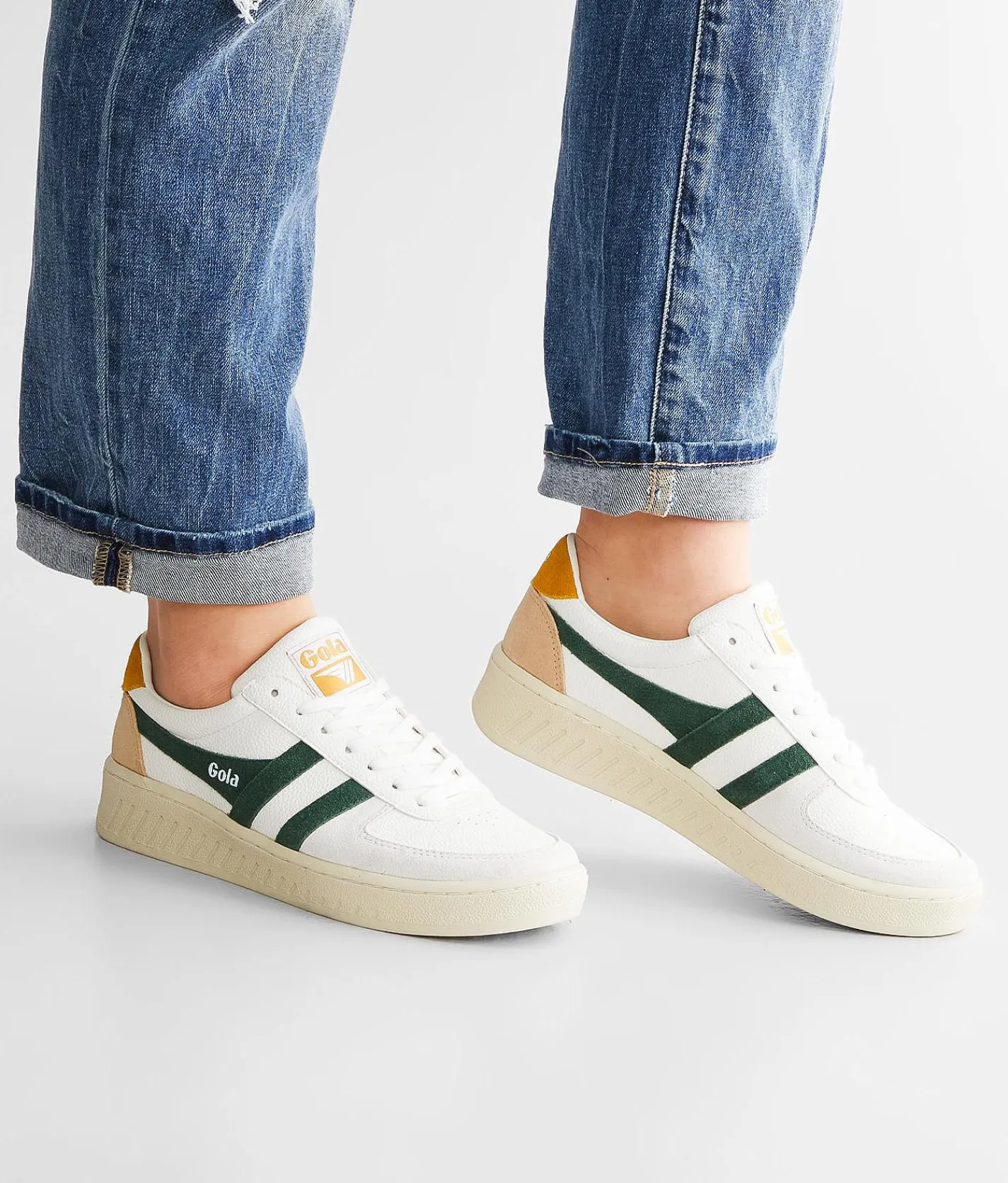 Gola® Grandslam Trident Sneaker White Evergreen Sun New