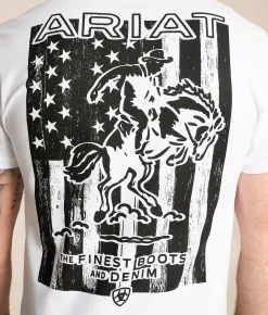 Ariat Grassroots Flag T-Shirt White