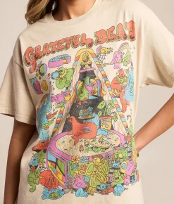 Junkfood Grateful Dead Band T-Shirt Sand New