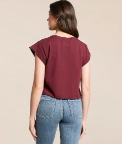 Tops | Life Clothing Grateful Dead Cropped Band T-Shirt Burgundy