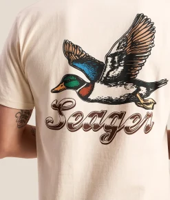 Seager Greenhead T-Shirt Vintage White Discount