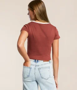 FITZ + EDDI Greenwich Village T-Shirt Sable New