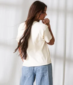 33 Coastal Greetings From Paradise Oversized T-Shirt Cream Best