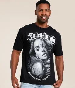 Sullen Grey Scale T-Shirt Jet Black Outlet