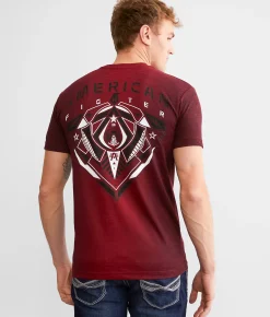 Graphic T-Shirts | American Fighter Griffith T-Shirt Burgundy