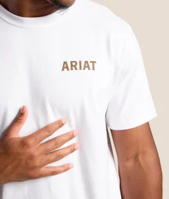 Tops|Graphic T-Shirts | Ariat Gritty Buff T-Shirt White