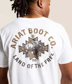 Tops|Graphic T-Shirts | Ariat Gritty Buff T-Shirt White