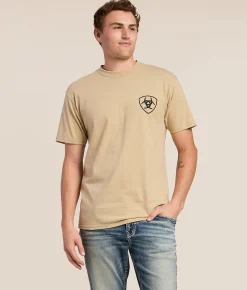 Tops|Graphic T-Shirts | Ariat Gritty Rider T-Shirt Sand