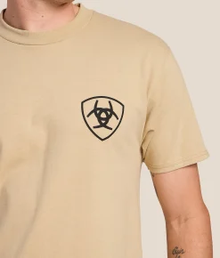 Tops|Graphic T-Shirts | Ariat Gritty Rider T-Shirt Sand