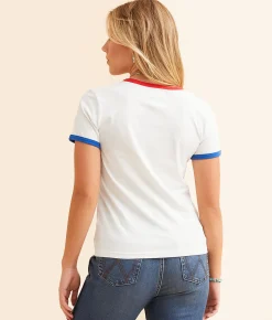Tops | Wrangler® x Lainey Wilson Groovy Ringer T-Shirt White
