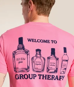 Tops|Graphic T-Shirts | Old Row Group Therapy T-Shirt Neon Pink